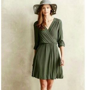 Anthropologie Maeve Lene Faux Wrap Dress